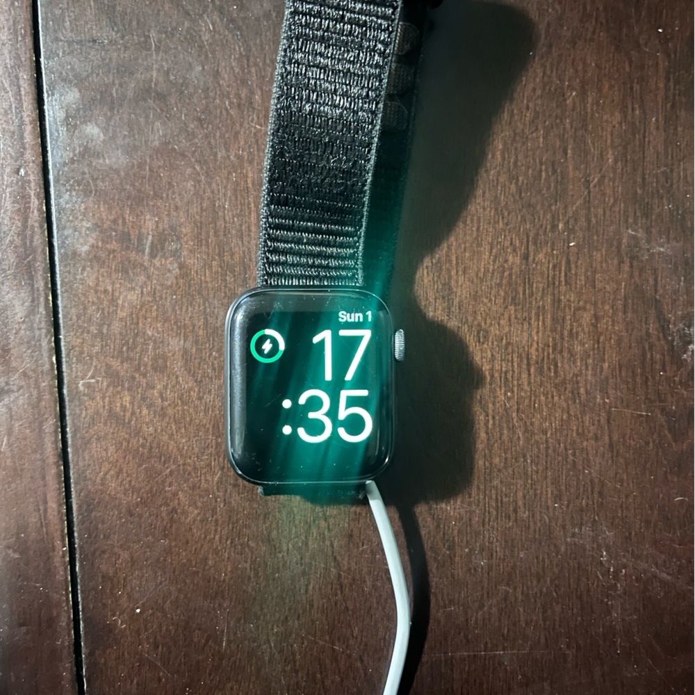 Black Apple Watch Series 4 44mm with Nylon Band